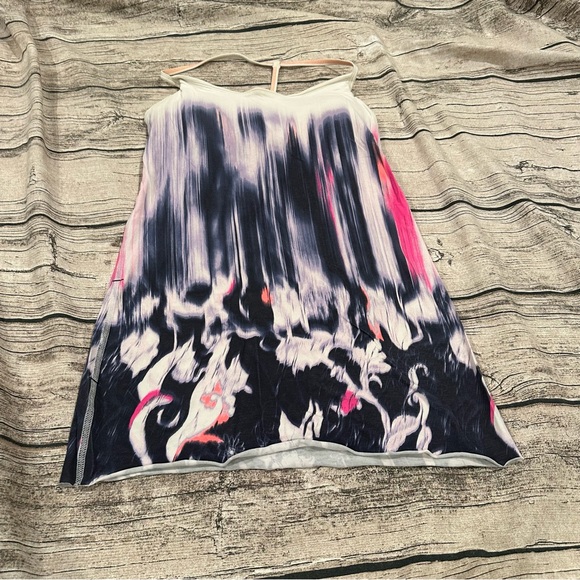 Lululemon Cotton T-Back Tank With Built in Bra; Abstract Print; Size 6 - Picture 1 of 10